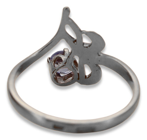 Vintage silver 925 Sapphire ring vrc095s Vintage