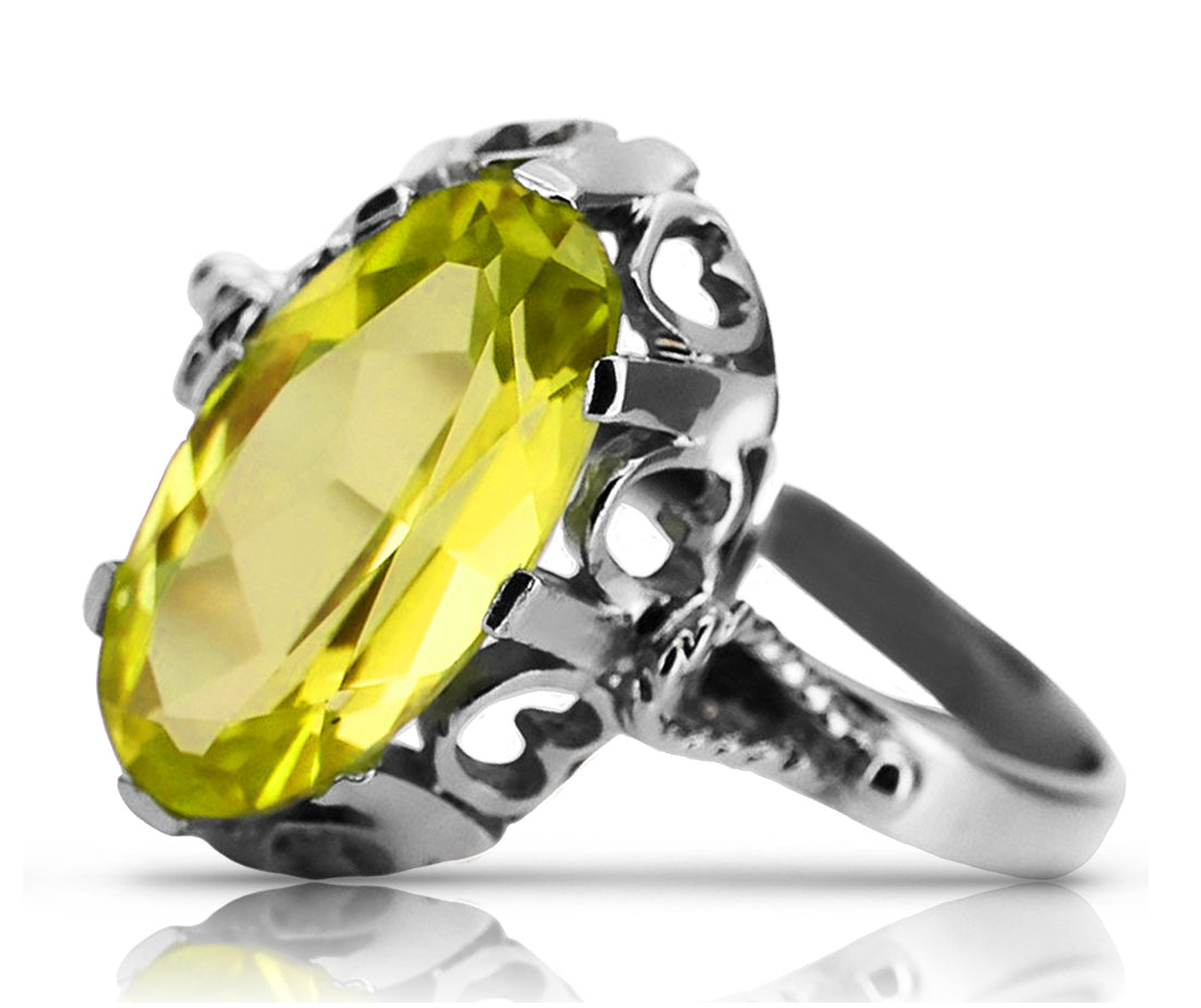 Vintage silver 925 Peridot ring vrc134s Vintage vrc134s-yp
