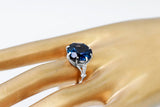 Ring Vintage style Sapphire Sterling silver 925 vrc073s vrc073s-sp