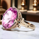 Vintage craft Ring Amethyst Original Vintage 14K Rose Gold vrc369r vrc369r-am