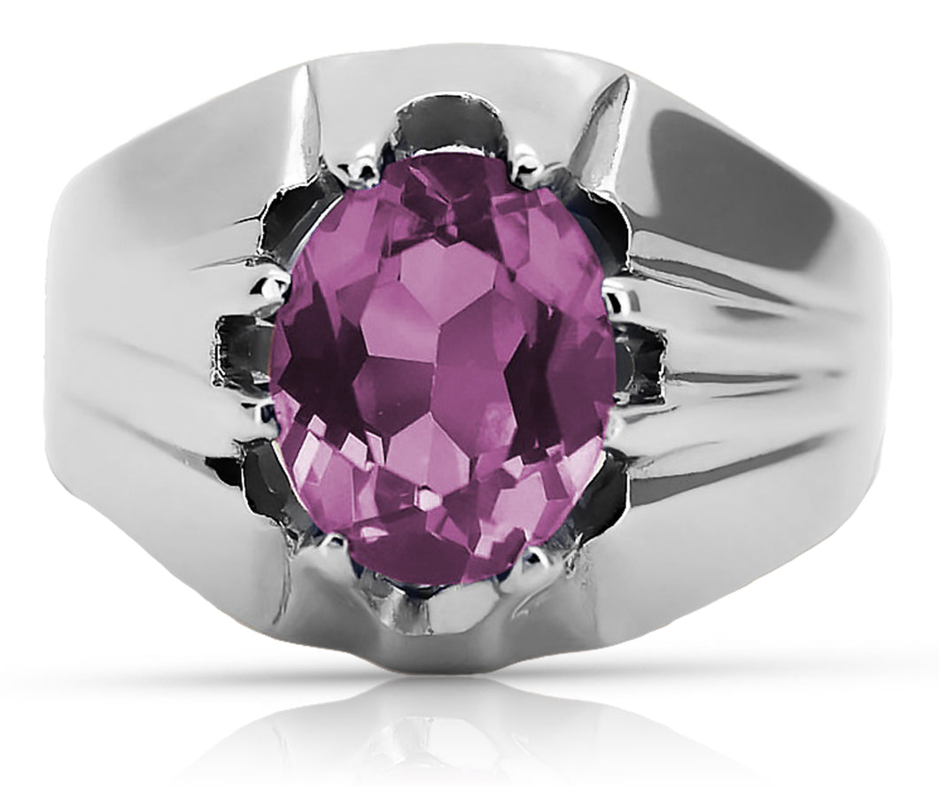 Vintage silver 925 Amethyst ring vrc016s Vintage vrc016s-am