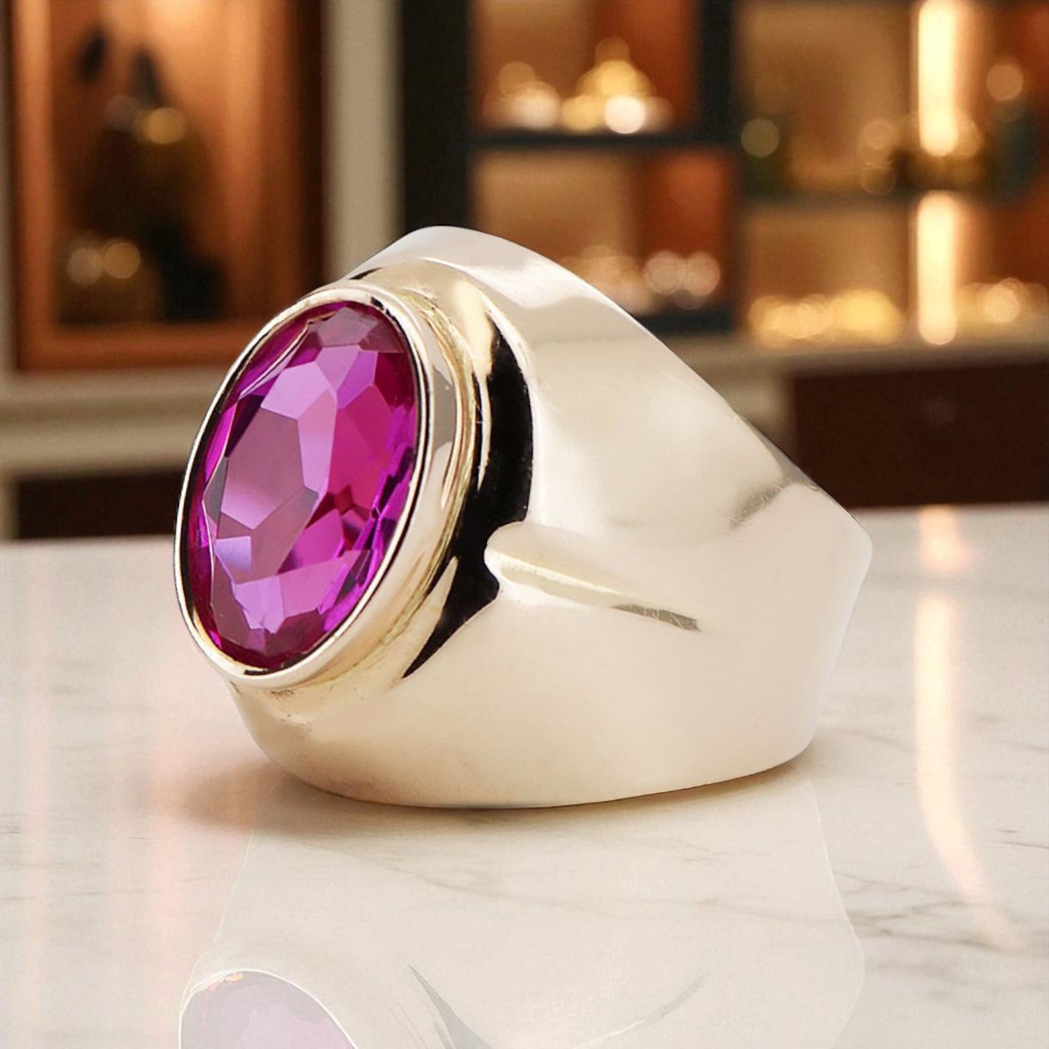 Vintage Ring Amethyst Original Vintage 14K Rose Gold vrc296r vrc296r-am