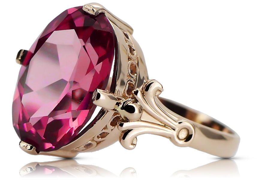 Ruby Original Vintage 14K Rose Gold Ring Vintage Jewlery vrc369r