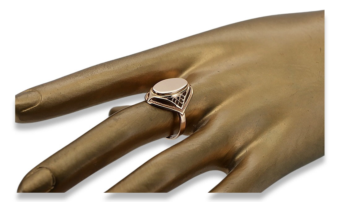 Vintage rose pink 14k 585 gold Vintage ring vrn026