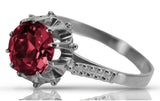 Vintage silver 925 Ruby ring vrc045s Vintage