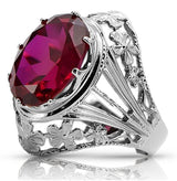 Vintage silver 925 Ruby ring vrc031s Vintage