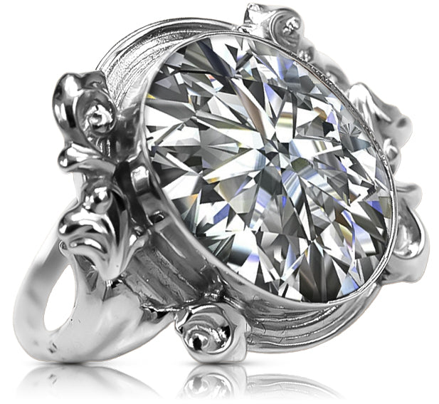 Vintage Jewlery Ring Zircon Sterling silver 925 vrc100s