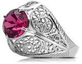 Silver 925 Ruby ring vrc026s Vintage