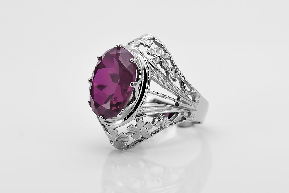 Vintage silver 925 Amethyst ring vrc031s Vintage vrc031s-am