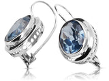 Vintage 925 Silver Aquamarine earrings vec114s vec114s-aq