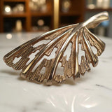 Vintage rose pink 14k 585 gold Vintage leaf pendant vpn015