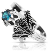 Vintage silver 925 Aquamarine ring vrc169s Vintage vrc169s-aq