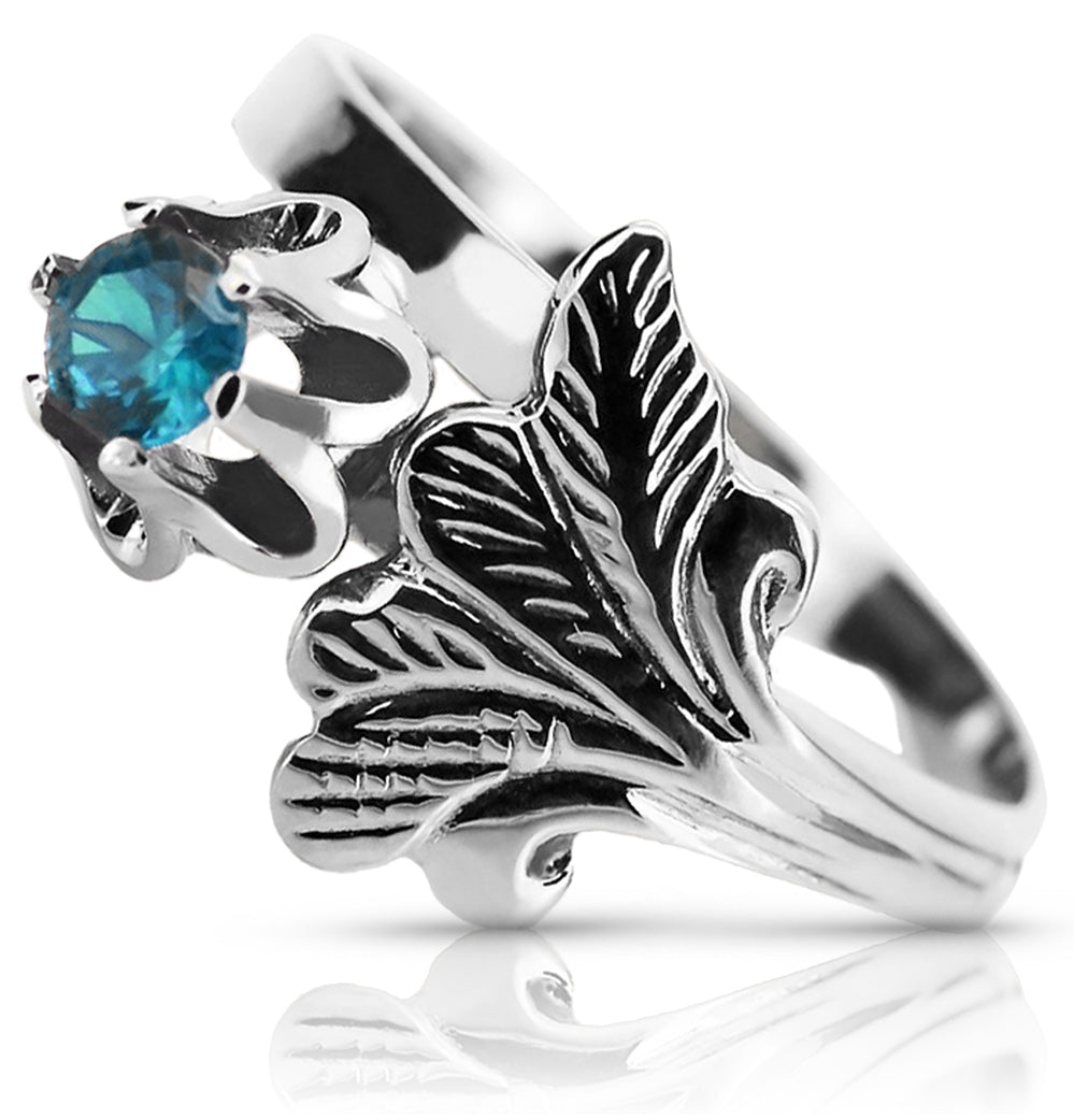 Vintage silver 925 Aquamarine ring vrc169s Vintage vrc169s-aq