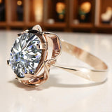Zircon Original Vintage 14K Rose Gold Ring Vintage style vrc206r