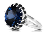 Ring Vintage Jewlery Sapphire Sterling silver 925 vrc035s