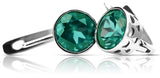 Vintage 925 Silver Emerald earrings vec107s vec107s-em