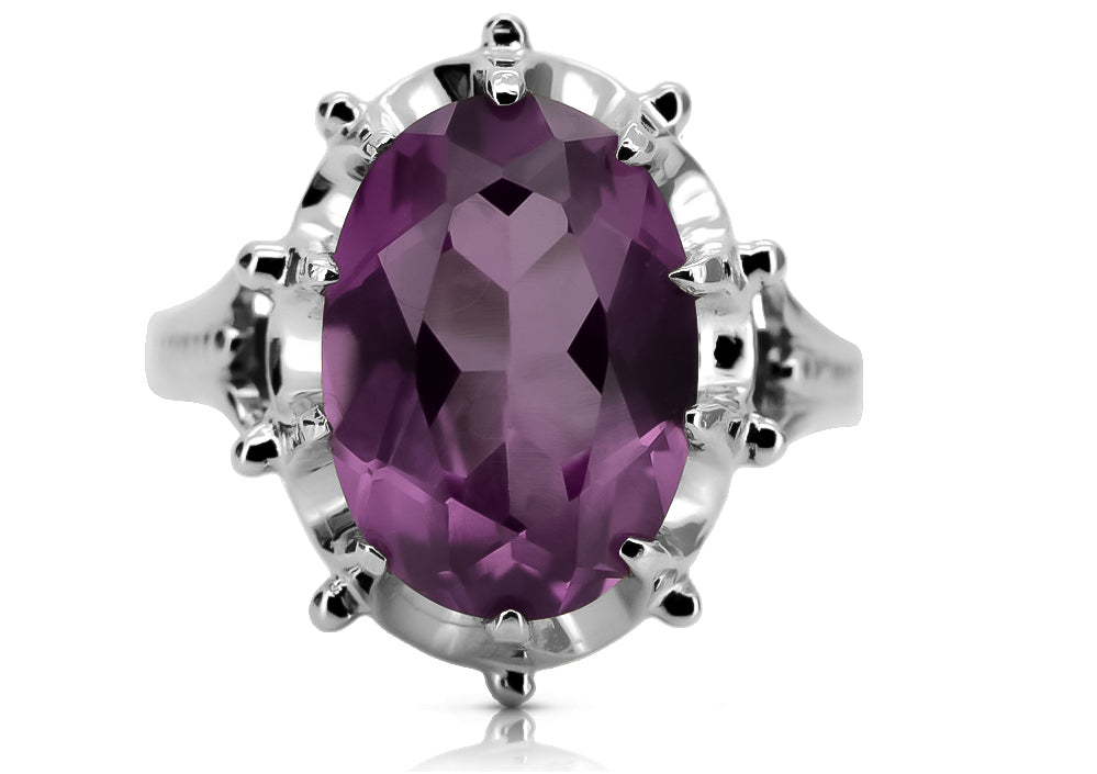 Silver 925 Amethist ring vrc079s Vintage vrc079s-am