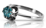 Vintage silver 925 Aquamarine ring vrc348s Vintage vrc348s-aq