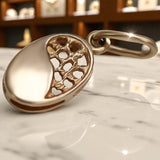 Vintage rose pink 14k 585 gold  Vintage leaf pendant vpn027