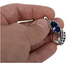 Silver 925 Vintage sapphire earrings vec174s vec174s-sp