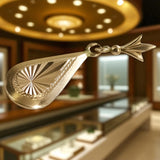 Vintage rose pink 14k 585 gold Vintage leaf pendant vpn055