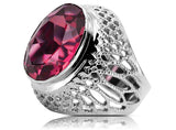 Silver 925 Ruby ring vrc089s Vintage