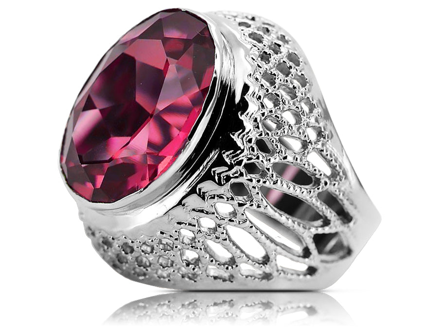 Silver 925 Ruby ring vrc089s Vintage