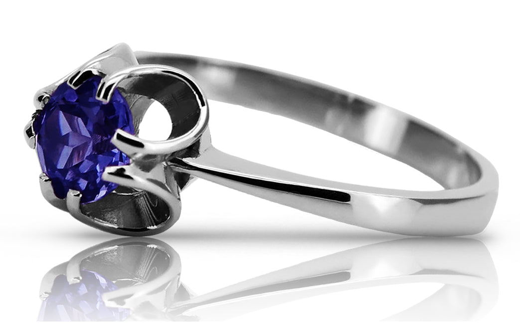 Vintage silver 925 Sapphire ring vrc348s Vintage