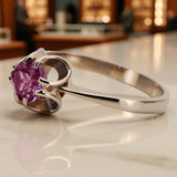 Vintage rose pink 14k gold 585 Amethyst ring vrc348 Vintage