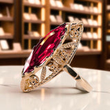 Ring Ruby Original Vintage 14K Rose Gold Vintage vrc005r