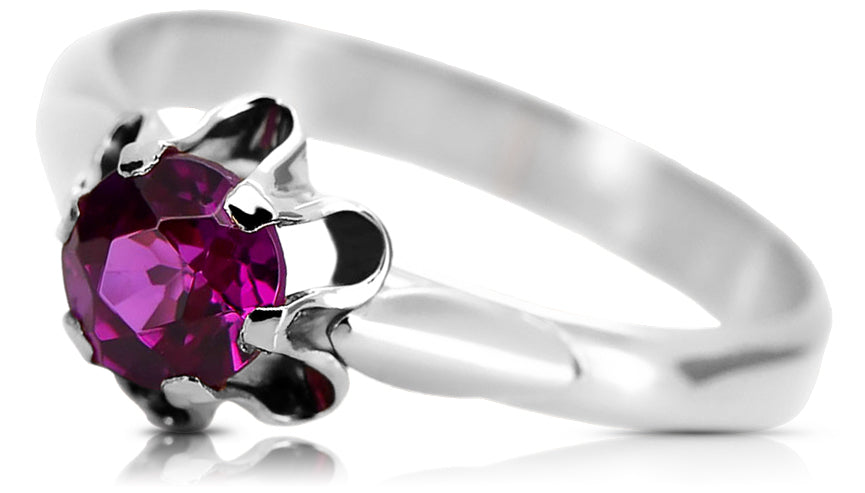 Sterling silver 925 Ruby Ring Vintage Jewlery vrc094s