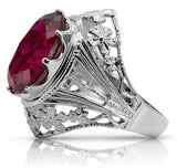 Vintage silver 925 Ruby ring vrc031s Vintage