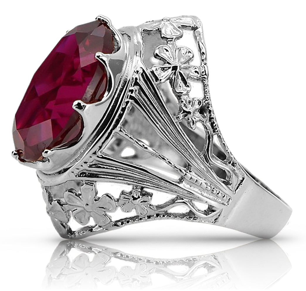 Vintage silver 925 Ruby ring vrc031s Vintage