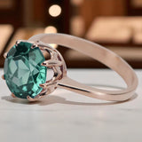 Vintage Jewlery Ring Emerald Original Vintage 14K Rose Gold vrc157r