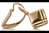 Earrings in Vintage rose 14k gold 585 square Vintage ven071