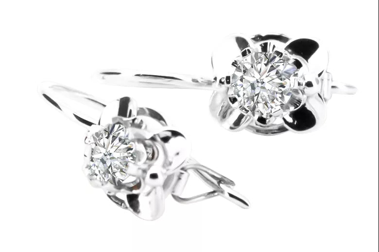 Earrings Vintage craft Setting Original Vintage 14K Rose Gold vec116r vec116r-st