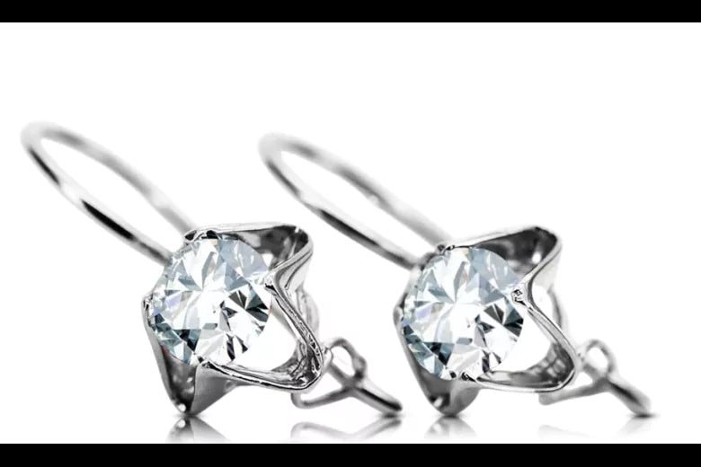 Original Vintage 14K Rose Gold Setting Earrings Vintage vec142r vec142r-st