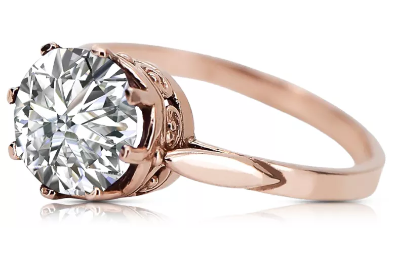 Ring Vintage Setting Original Vintage 14K Rose Gold vrc366r vrc366r-st