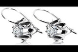 Rose pink 14k 585 gold earrings setting vec092 Vintage Russian Soviet style vec092r-st
