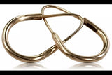 Rose pink 14k 585 gold Vintage Hoops earrings ven016