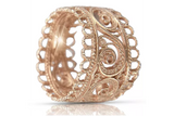 Rose pink 14k 585 gold Vintage ring vrn003 Russian Soviet Vintage style