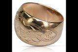 Rose pink 14k 585 gold Vintage ring vrn007 Russian Soviet Vintage style