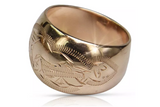 Rose pink 14k 585 gold Vintage ring vrn007 Russian Soviet Vintage style
