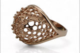 Rose pink 14k 585 gold Vintage ring vrn020r