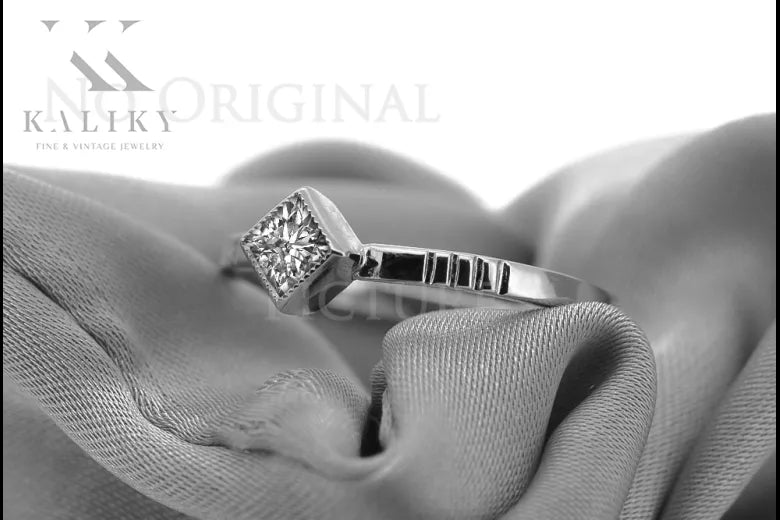 Rose pink 14k gold 585 Setting ring vrc138 Russian Soviet Vintage style