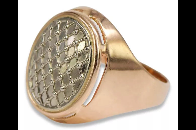 Vintage rose pink 14k 585 gold Vintage ring vrn177