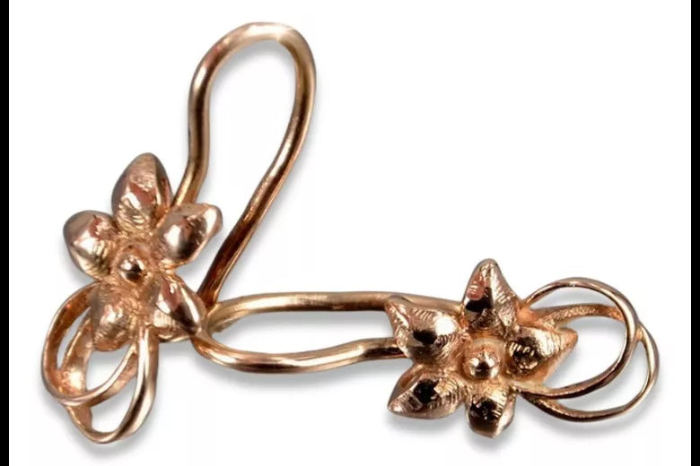 Vintage rose gold earrings ven267