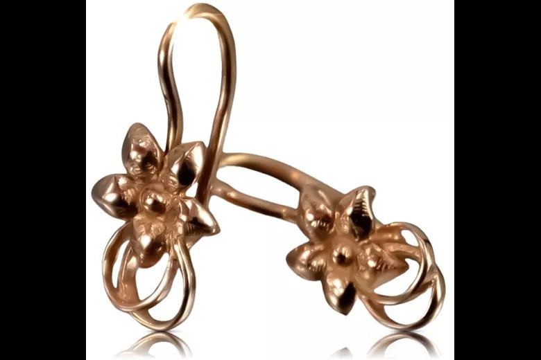 Vintage rose gold earrings ven267