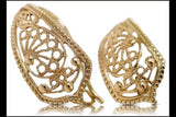 Earrings in Vintage rose 14k gold 585 flower Vintage ven179