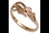 Vintage rose pink 14k 585 gold Vintage ring vrn049
